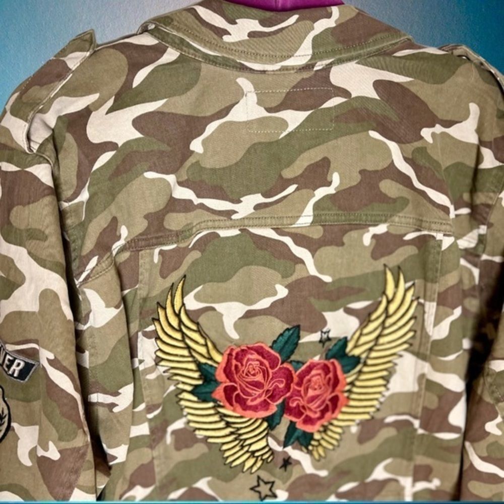 Torrid Camo Embroidered Twill Anorak Jacket Size 2 2XL 18/20 - Picture 13 of 15